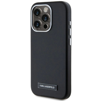 iPhone 15 Pro Karl Lagerfeld FW Metal Plate MagSafe dėklas - juodas 1