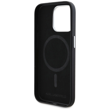 iPhone 15 Pro Max Karl Lagerfeld FW Metal Plate MagSafe dėklas - juodas 6