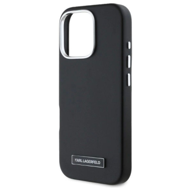 iPhone 16 Pro Max – Karl Lagerfeld FW Metal Plate MagSafe Case - Juodas 5