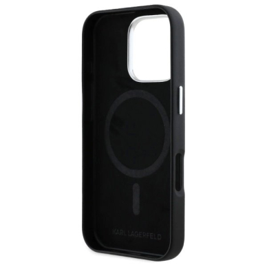 iPhone 16 Pro Max – Karl Lagerfeld FW Metal Plate MagSafe Case - Juodas 6