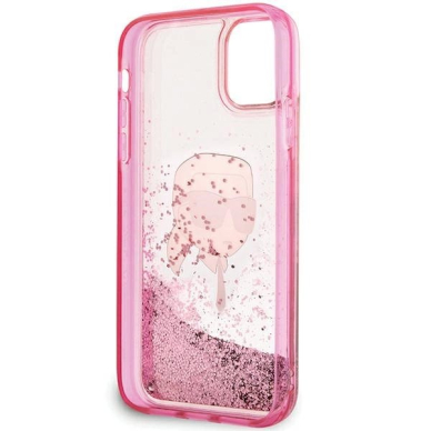 Karl Lagerfeld Glitter Karl Head iPhone 11/XR Case - rožinis 5 Karl Lagerfeld Glitter Karl Head iPhone 11/XR Case - rožinis 5