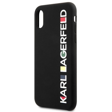 Karl Lagerfeld Blizgus Bauhaus iPhone X/XS Dėklas - Juodas 5