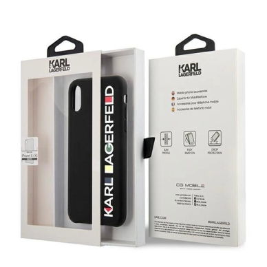 Karl Lagerfeld Blizgus Bauhaus iPhone X/XS Dėklas - Juodas 7