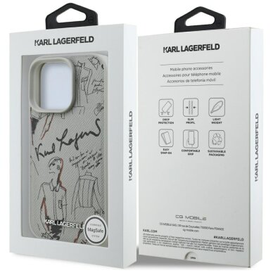 iPhone 16 Pro Karl Lagerfeld Grained Pattern & Logo MagSafe dėklas – pilkas 7 iPhone 16 Pro Karl Lagerfeld Grained Pattern & Logo MagSafe dėklas – pilkas 7