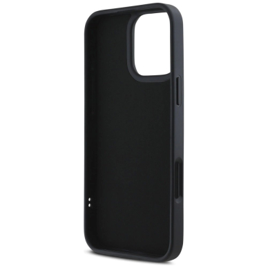 Karl Lagerfeld HC 3D Rubber Elongated Glitter iPhone 16 Pro Dėklas - Juodas 6