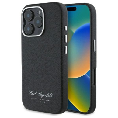 iPhone 16 Pro Karl Lagerfeld Hotel RSG dėklas – juodas