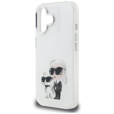 iPhone 16 Karl Lagerfeld IML Aquarelle Karl & Choupette & Logo dėklas – baltas 5 iPhone 16 Karl Lagerfeld IML Aquarelle Karl & Choupette & Logo dėklas – baltas 5