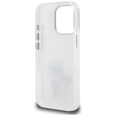 iPhone 16 Pro Karl Lagerfeld IML Aquarelle Karl & Choupette & Logo dėklas – baltas 6