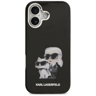 iPhone 17 Karl Lagerfeld IML Aquarelle Karl & Choupette & Logo MagSafe dėklas – juodas 2 iPhone 17 Karl Lagerfeld IML Aquarelle Karl & Choupette & Logo MagSafe dėklas – juodas 2