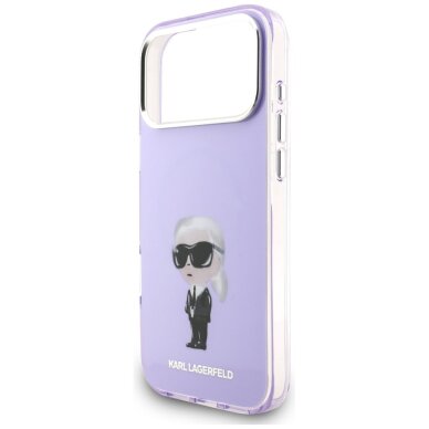 iPhone 17 Pro Max Karl Lagerfeld IML Aquarelle Karl & Choupette & Logo MagSafe dėklas – violetinis 5
