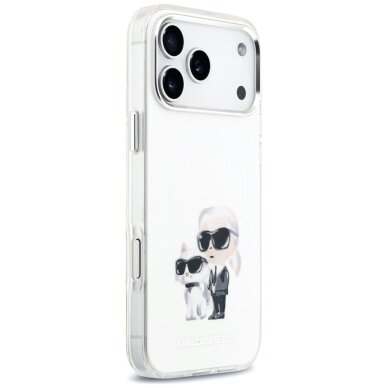 iPhone 17 Pro Max Karl Lagerfeld IML Aquarelle Karl & Choupette & Logo MagSafe dėklas – baltas 3