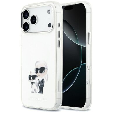 iPhone 17 Pro Max Karl Lagerfeld IML Aquarelle Karl & Choupette & Logo MagSafe dėklas – baltas iPhone 17 Pro Max Karl Lagerfeld IML Aquarelle Karl & Choupette & Logo MagSafe dėklas – baltas