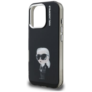 iPhone 16 Pro Karl Lagerfeld IML Aquarelle Karl & Logo MagSafe dėklas – juodas 5