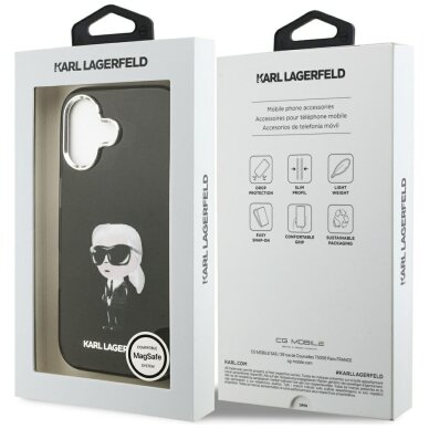 iPhone 17 Karl Lagerfeld IML Aquarelle Karl & Logo MagSafe dėklas – juodas 7