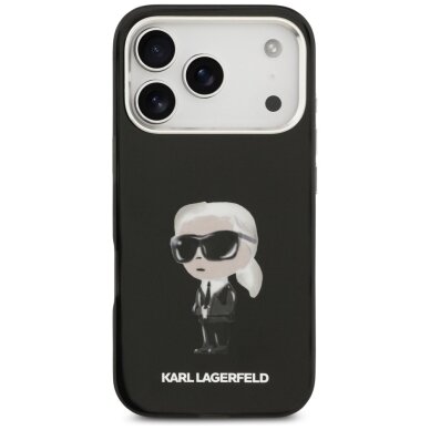 iPhone 17 Pro Karl Lagerfeld IML Aquarelle Karl & Logo MagSafe dėklas – juodas 2