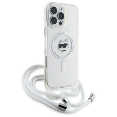 Dėklas Karl Lagerfeld IML Choupette Head  Cord Magsafe  iPhone 16 Pro Max - Skaidrus 2 Dėklas Karl Lagerfeld IML Choupette Head  Cord Magsafe  iPhone 16 Pro Max - Skaidrus 2