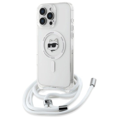 Dėklas Karl Lagerfeld IML Choupette Head Cord Magsafe iPhone 16 Pro Max - Skaidrus Dėklas Karl Lagerfeld IML Choupette Head Cord Magsafe iPhone 16 Pro Max - Skaidrus