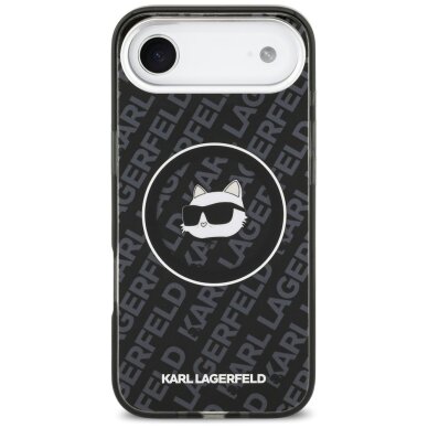 iPhone Air Karl Lagerfeld IML Choupette Head Logo MagSafe dėklas – juodas 2