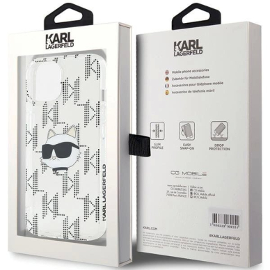 Karl Lagerfeld IML Choupette Head Monogram dėklas iPhone 15 / 14 / 13 - Permatomas 7 Karl Lagerfeld IML Choupette Head Monogram dėklas iPhone 15 / 14 / 13 - Permatomas 7