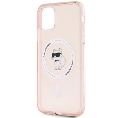 Karl Lagerfeld IML Choupette MagSafe dėklas iPhone 11 / Xr - Rožinis 5 Karl Lagerfeld IML Choupette MagSafe dėklas iPhone 11 / Xr - Rožinis 5