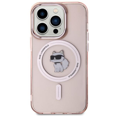 Karl Lagerfeld IML Choupette MagSafe case for iPhone 15 Pro - pink 2 Karl Lagerfeld IML Choupette MagSafe case for iPhone 15 Pro - pink 2