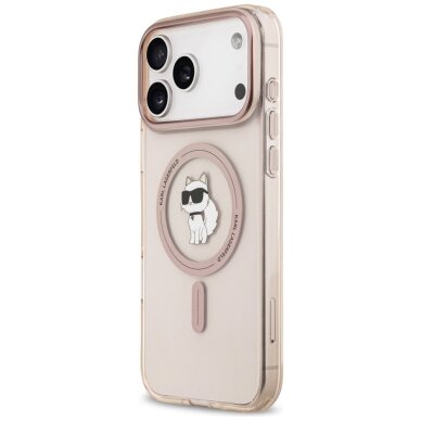 iPhone 17 Pro Max Karl Lagerfeld IML Choupette MagSafe dėklas – rožinis 1