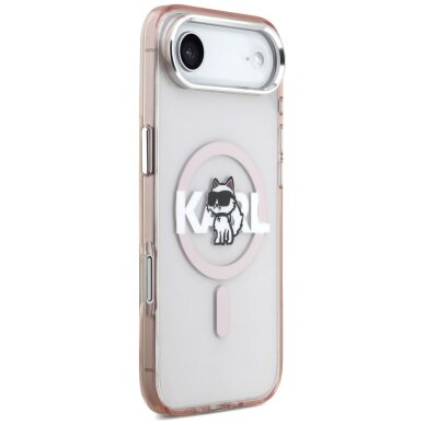 iPhone Air Karl Lagerfeld IML Choupette Sketch Logo MagSafe dėklas – rožinis 3