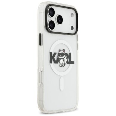iPhone 17 Pro Karl Lagerfeld IML Choupette Sketch Logo MagSafe dėklas – skaidrus 3 iPhone 17 Pro Karl Lagerfeld IML Choupette Sketch Logo MagSafe dėklas – skaidrus 3