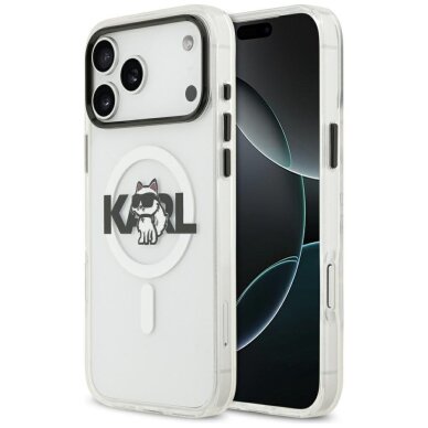 iPhone 17 Pro Max dėklas Karl Lagerfeld IML Choupette Sketch Logo su MagSafe – skaidrus iPhone 17 Pro Max dėklas Karl Lagerfeld IML Choupette Sketch Logo su MagSafe – skaidrus