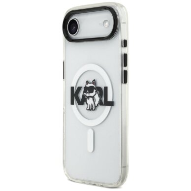 iPhone Air dėklas Karl Lagerfeld IML Choupette Sketch Logo MagSafe – skaidrus 1