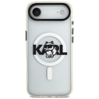 iPhone Air dėklas Karl Lagerfeld IML Choupette Sketch Logo MagSafe – skaidrus 2