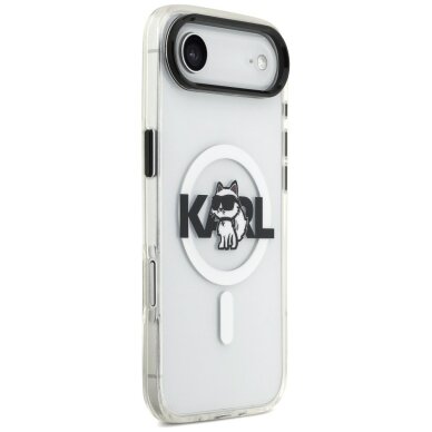 iPhone Air dėklas Karl Lagerfeld IML Choupette Sketch Logo MagSafe – skaidrus 3