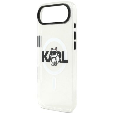 iPhone Air dėklas Karl Lagerfeld IML Choupette Sketch Logo MagSafe – skaidrus 5