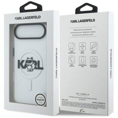 iPhone Air dėklas Karl Lagerfeld IML Choupette Sketch Logo MagSafe – skaidrus 7