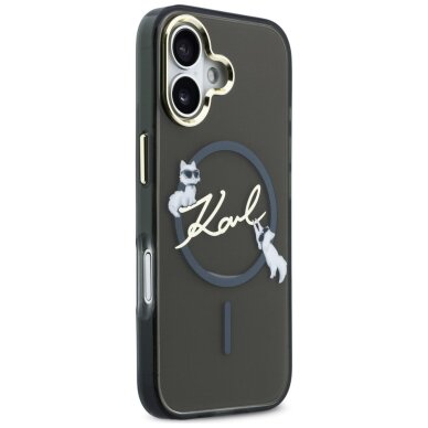 iPhone 17 Karl Lagerfeld IML Choupettes Karl Script Logo MagSafe dėklas – juodas 3