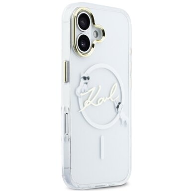 iPhone 17 Karl Lagerfeld IML Choupettes Karl Script Logo MagSafe dėklas – skaidrus 3