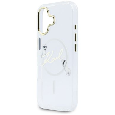 iPhone 17 Karl Lagerfeld IML Choupettes Karl Script Logo MagSafe dėklas – skaidrus 5