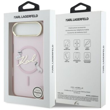 iPhone Air Karl Lagerfeld IML Choupettes Karl Script Logo MagSafe dėklas – rožinis 7