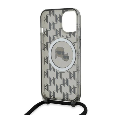 Dėklas Karl Lagerfeld IML Crossbody Monogram Karl Choupette Head MagSafe iPhone 15 / 14 / 13 - Juodas 5 Dėklas Karl Lagerfeld IML Crossbody Monogram Karl Choupette Head MagSafe iPhone 15 / 14 / 13 - Juodas 5
