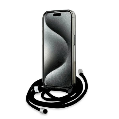 Dėklas Karl Lagerfeld IML Crossbody Monogram Karl Choupette Head MagSafe iPhone 15 Pro - Juodas 3 Dėklas Karl Lagerfeld IML Crossbody Monogram Karl Choupette Head MagSafe iPhone 15 Pro - Juodas 3