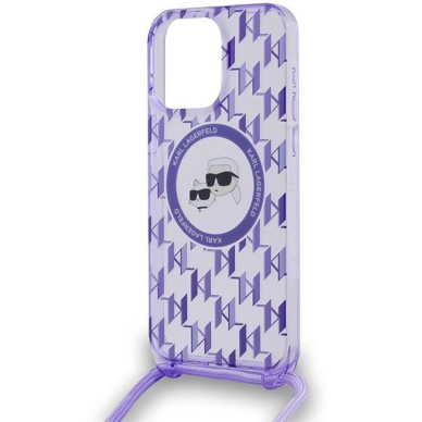 Dėklas Karl Lagerfeld IML Crossbody Monogram Karl Choupette Head MagSafe iPhone 15 Pro - Violetinis 4 Dėklas Karl Lagerfeld IML Crossbody Monogram Karl Choupette Head MagSafe iPhone 15 Pro - Violetinis 4