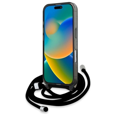 Dėklas Karl Lagerfeld IML Crossbody Monogram Karl Choupette Head MagSafe iPhone 16 - Juodas 3 Dėklas Karl Lagerfeld IML Crossbody Monogram Karl Choupette Head MagSafe iPhone 16 - Juodas 3