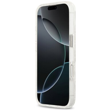 iPhone 17 Karl Lagerfeld IML Glitter Karl & Choupette Heads Logo MagSafe dėklas – pilkas 4