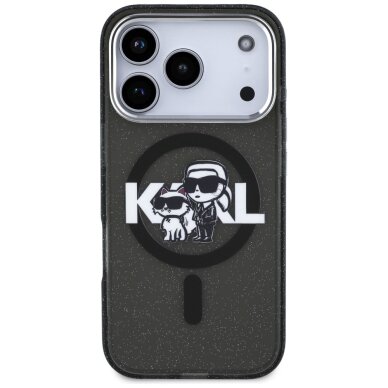 iPhone 17 Pro Karl Lagerfeld IML Glitter Karl & Choupette Sketch Logo MagSafe dėklas – juodas 2 iPhone 17 Pro Karl Lagerfeld IML Glitter Karl & Choupette Sketch Logo MagSafe dėklas – juodas 2