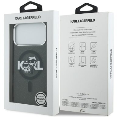 iPhone 17 Pro Max dėklas Karl Lagerfeld IML Glitter Karl & Choupette Sketch Logo, MagSafe – juodas 7 iPhone 17 Pro Max dėklas Karl Lagerfeld IML Glitter Karl & Choupette Sketch Logo, MagSafe – juodas 7