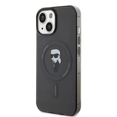 Karl Lagerfeld IML Ikonik MagSafe Dėklas skirtas iPhone 15 - Juodas 1 Karl Lagerfeld IML Ikonik MagSafe Dėklas skirtas iPhone 15 - Juodas 1