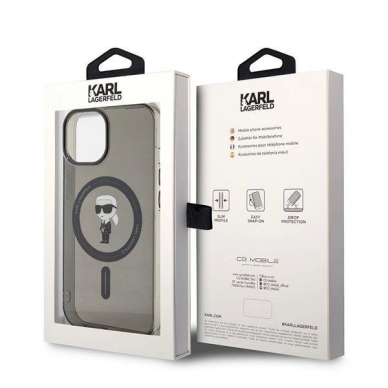 Karl Lagerfeld IML Ikonik MagSafe Dėklas skirtas iPhone 15 - Juodas 7 Karl Lagerfeld IML Ikonik MagSafe Dėklas skirtas iPhone 15 - Juodas 7