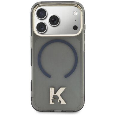 iPhone 17 Pro Karl Lagerfeld IML K Head Logo MagSafe dėklas – juodas 2
