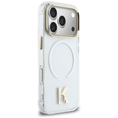 iPhone 17 Pro Karl Lagerfeld IML K Head Logo MagSafe dėklas – skaidrus 3