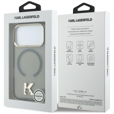 iPhone 17 Pro Max Karl Lagerfeld IML K Head Logo MagSafe dėklas – juodas 7